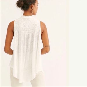 Free People New to Town Ivory Tunic Tank Size XL